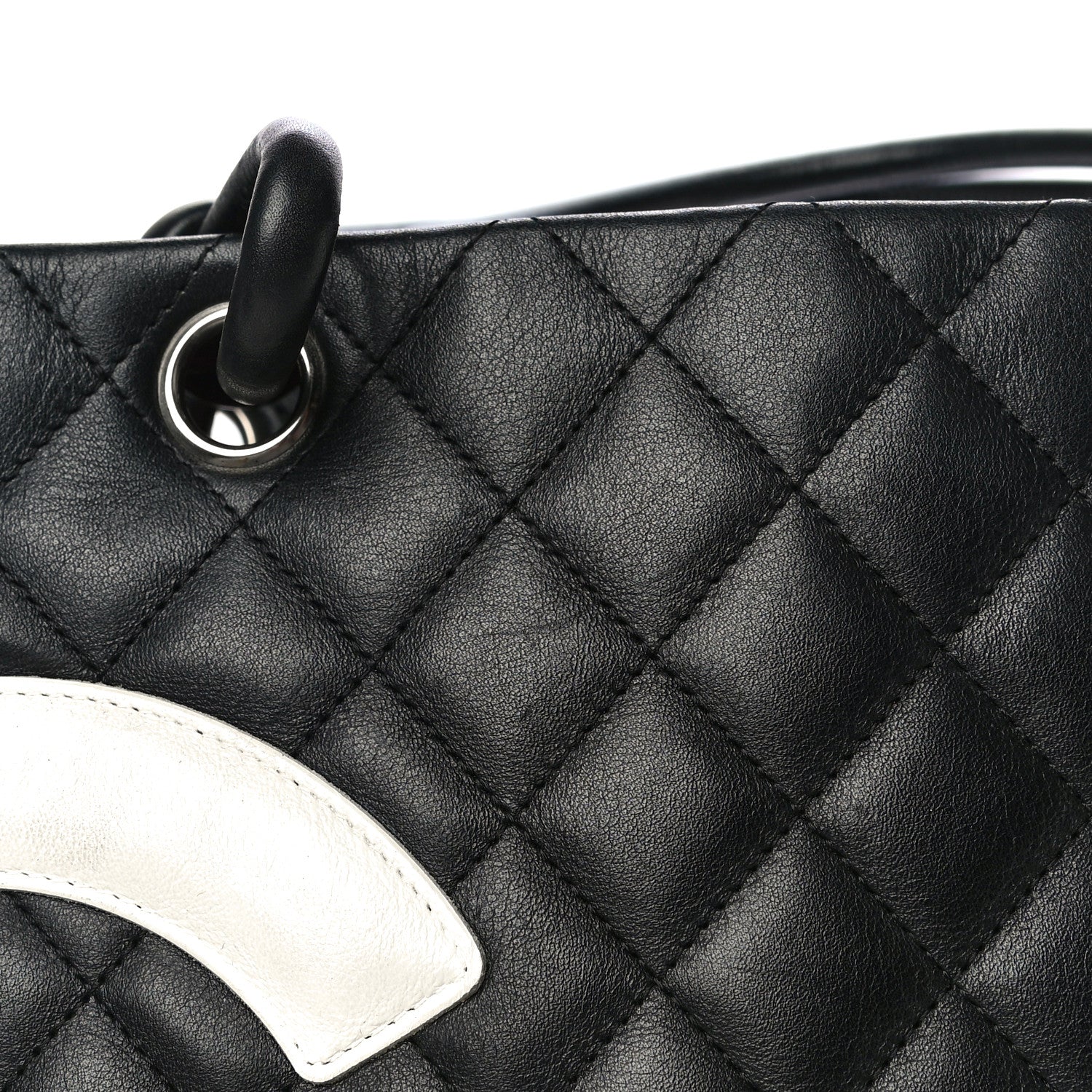 Chanel Calfskin Quilted Large Cambon Tote Black White 11 of 14