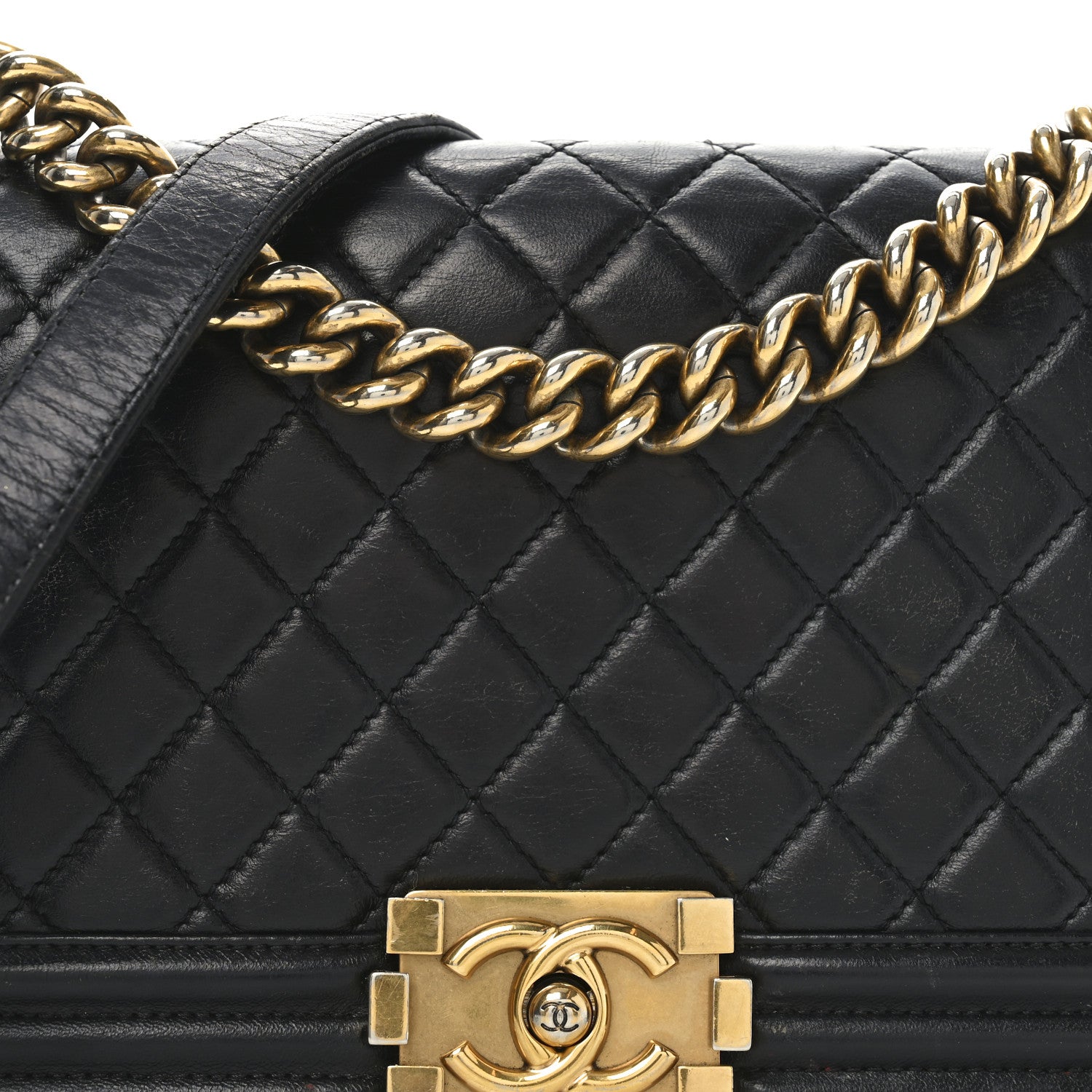 Chanel Calfskin Quilted Medium Boy Flap Black 8 of 10