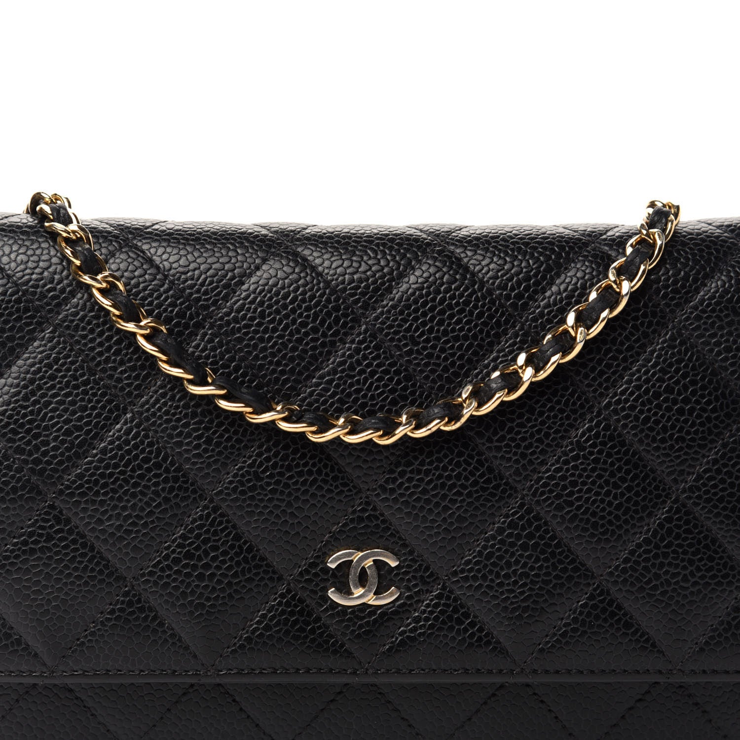 Chanel Caviar Quilted Wallet On Chain WOC Black 13 of 13