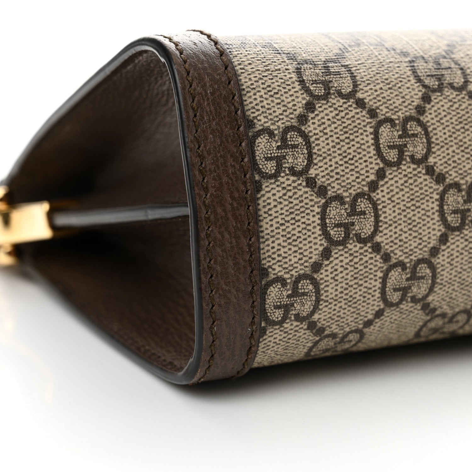 Gucci GG Supreme Monogram Web Small Ophidia Chain Shoulder Bag Brown 9 of 11