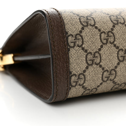 Gucci GG Supreme Monogram Web Small Ophidia Chain Shoulder Bag Brown 9 of 11