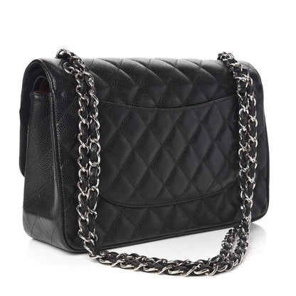 Chanel Caviar Quilted Jumbo Double Flap Black 3 of 11