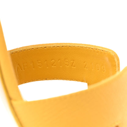 Hermes Epsom Oasis Sandals 37.5 Jaune Sable 9 of 16