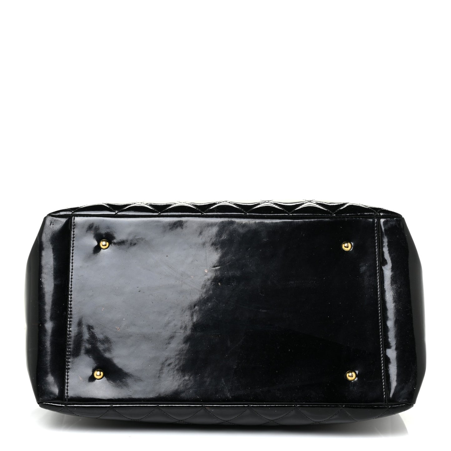 Patent Quilted Timeless CC Tote Black