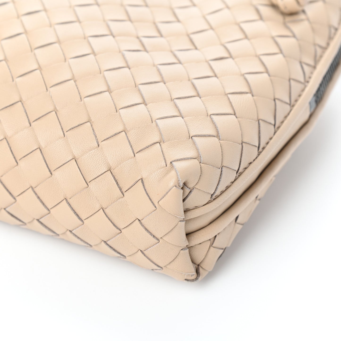 Nappa Intrecciato Nodini Crossbody Messenger Mink