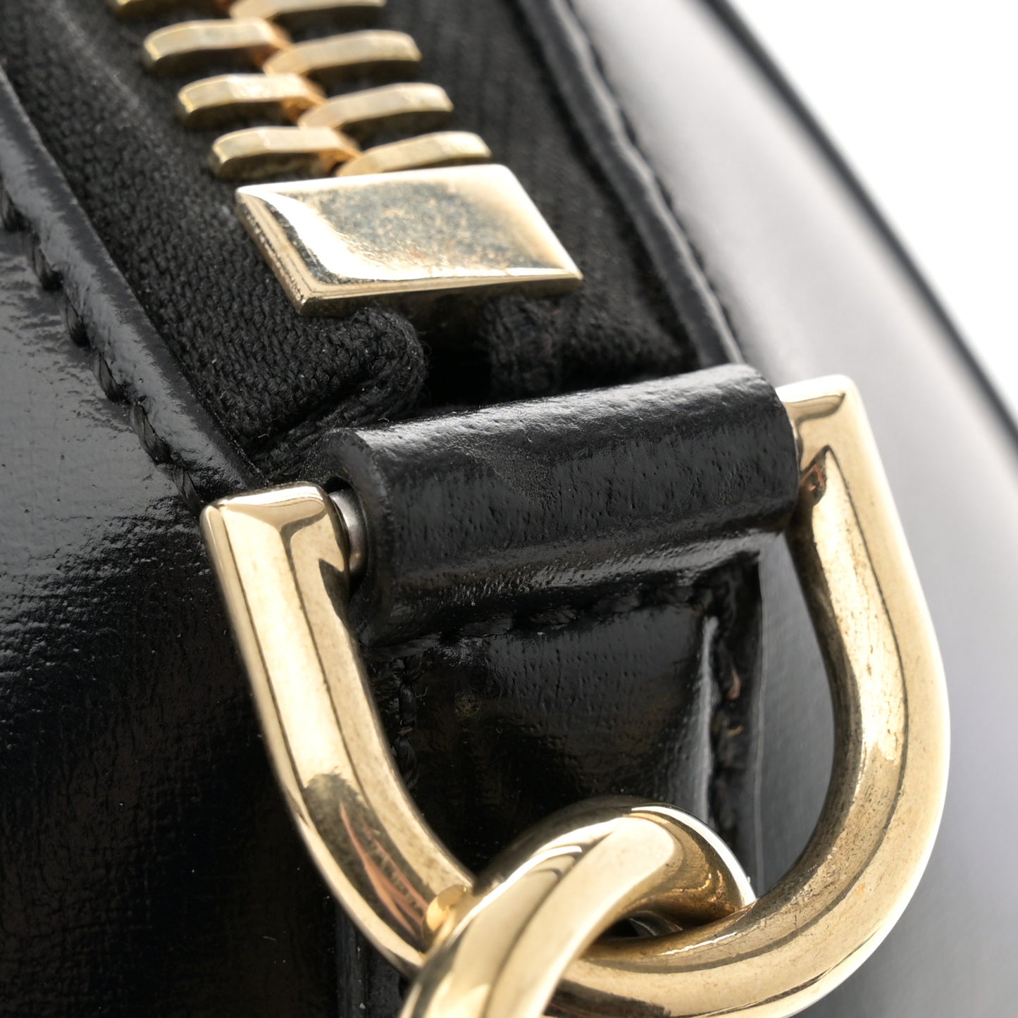 Shiny Lord Calfskin Small Antigona Black