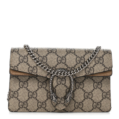 Gucci GG Supreme Monogram Super Mini Dionysus Shoulder Bag Taupe 1 of 10