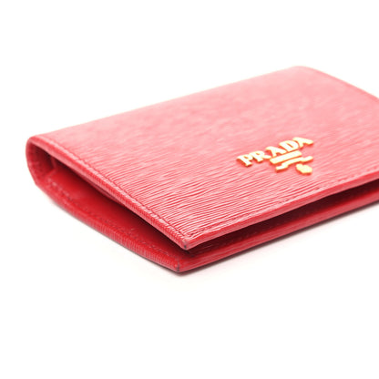 Prada Vitello Move Bi-Fold Wallet Fuoco 6 of 7