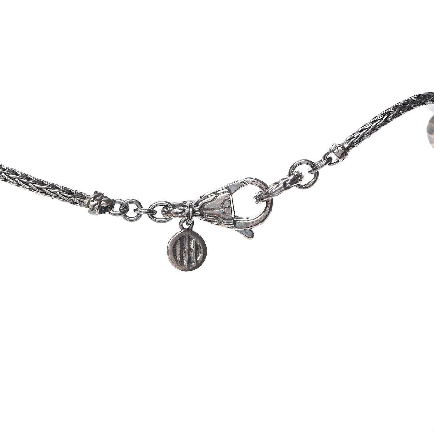 Sterling Silver Blue Dot Disc Station Necklace
