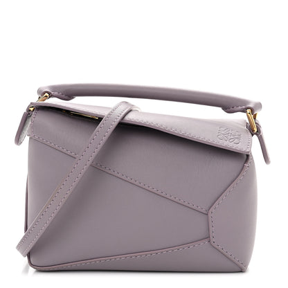 Loewe Calfskin Mini Puzzle Edge Bag Pale Aubergine Glaze 1 of 10