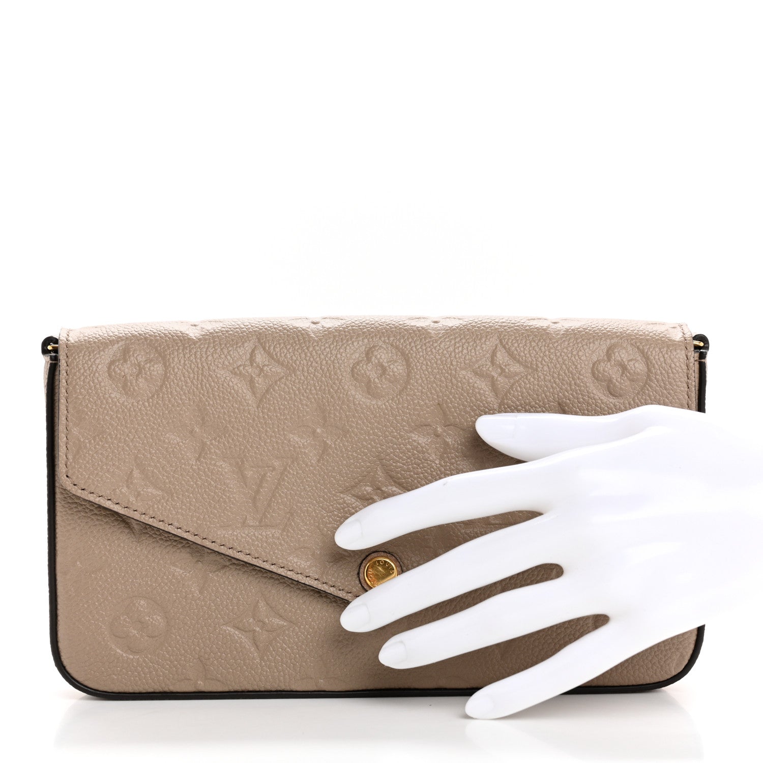 Louis Vuitton Empreinte Pochette Felicie Chain Wallet Tourterelle 2 of 9