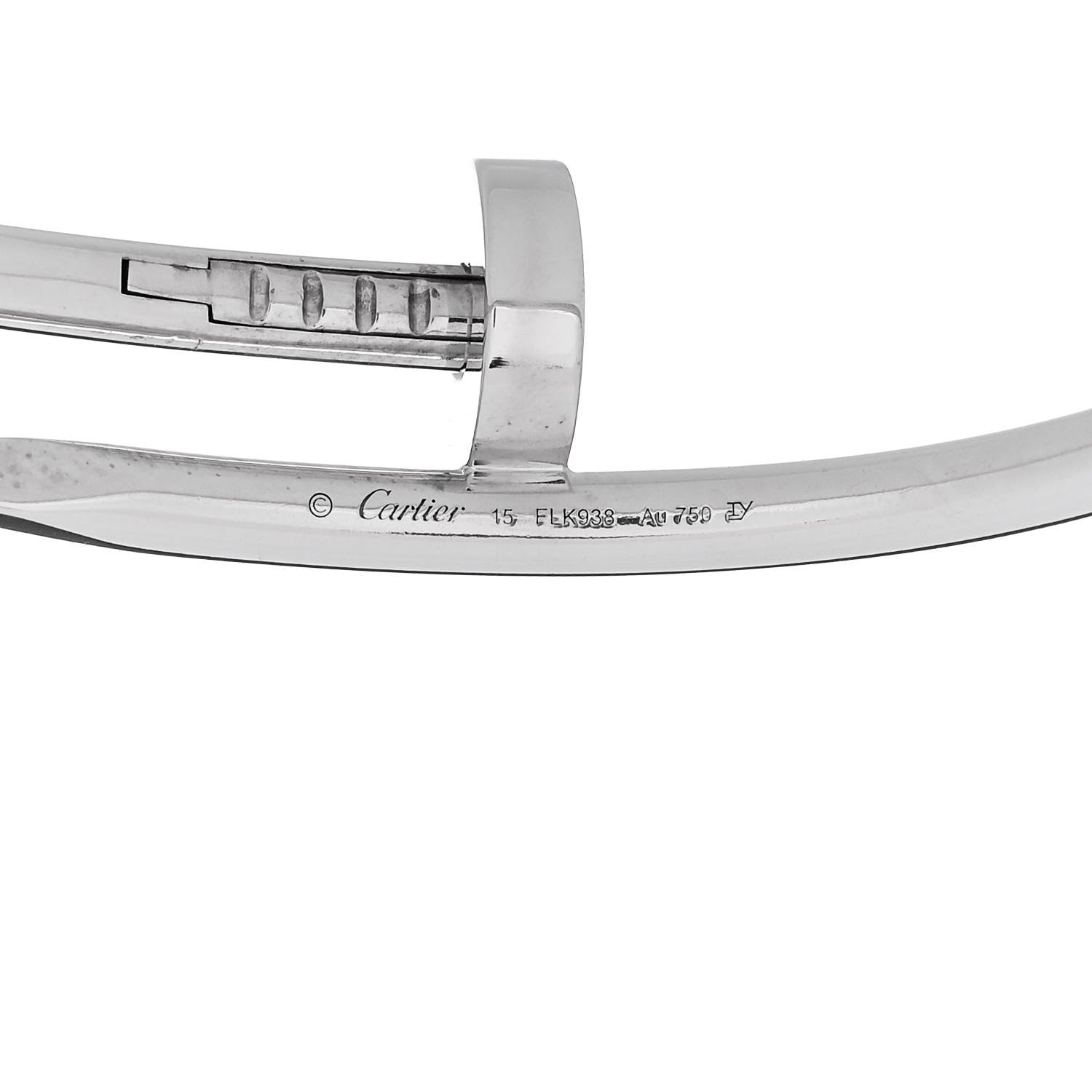 Cartier 18K White Gold Juste Un Clou Bracelet 15 4 of 5