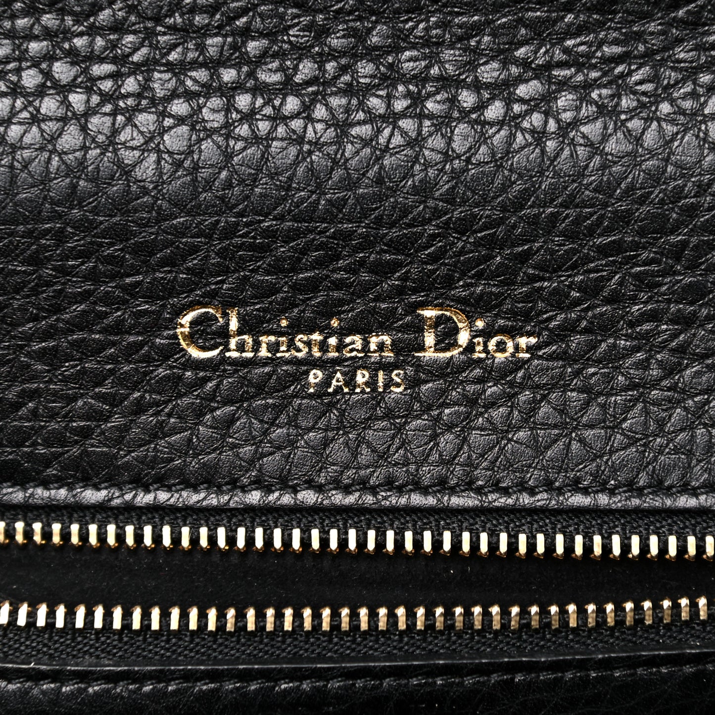 Grained Calfskin Medium Diorama Flap Bag Black