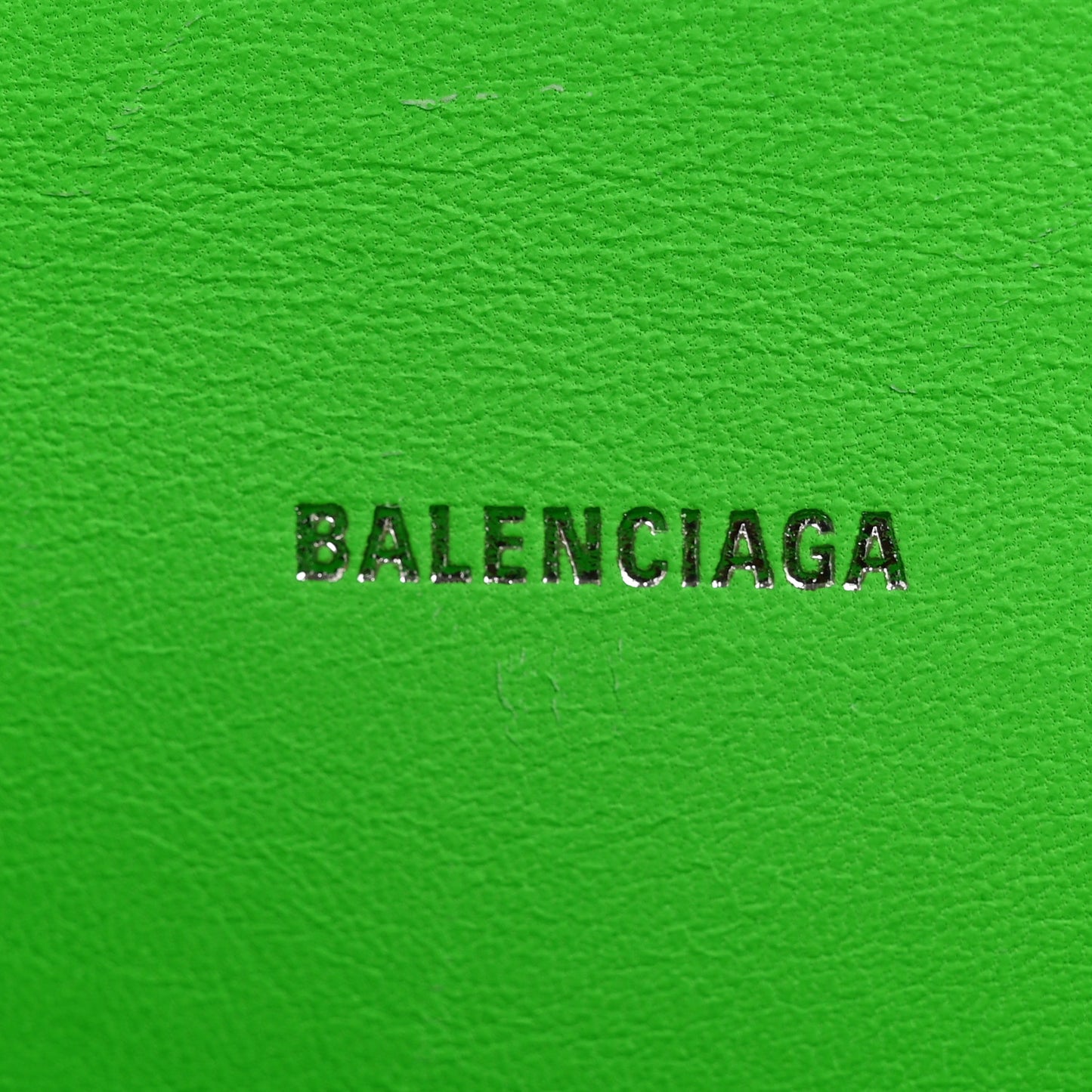 Shiny Calfskin Strass Crocodile Embossed Hourglass Top Handle Bag XS Fluo Green