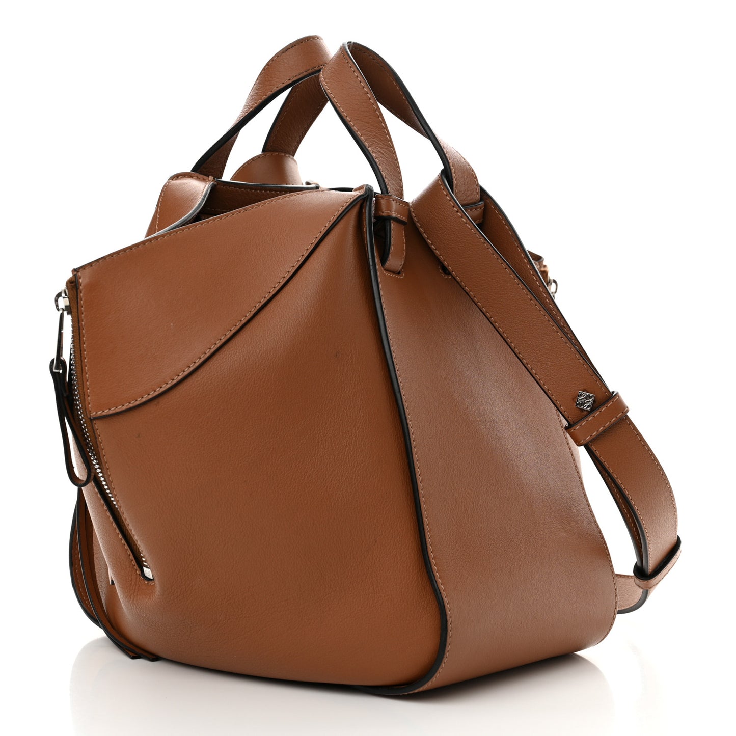 Calfskin Small Hammock Shoulder Bag Tan