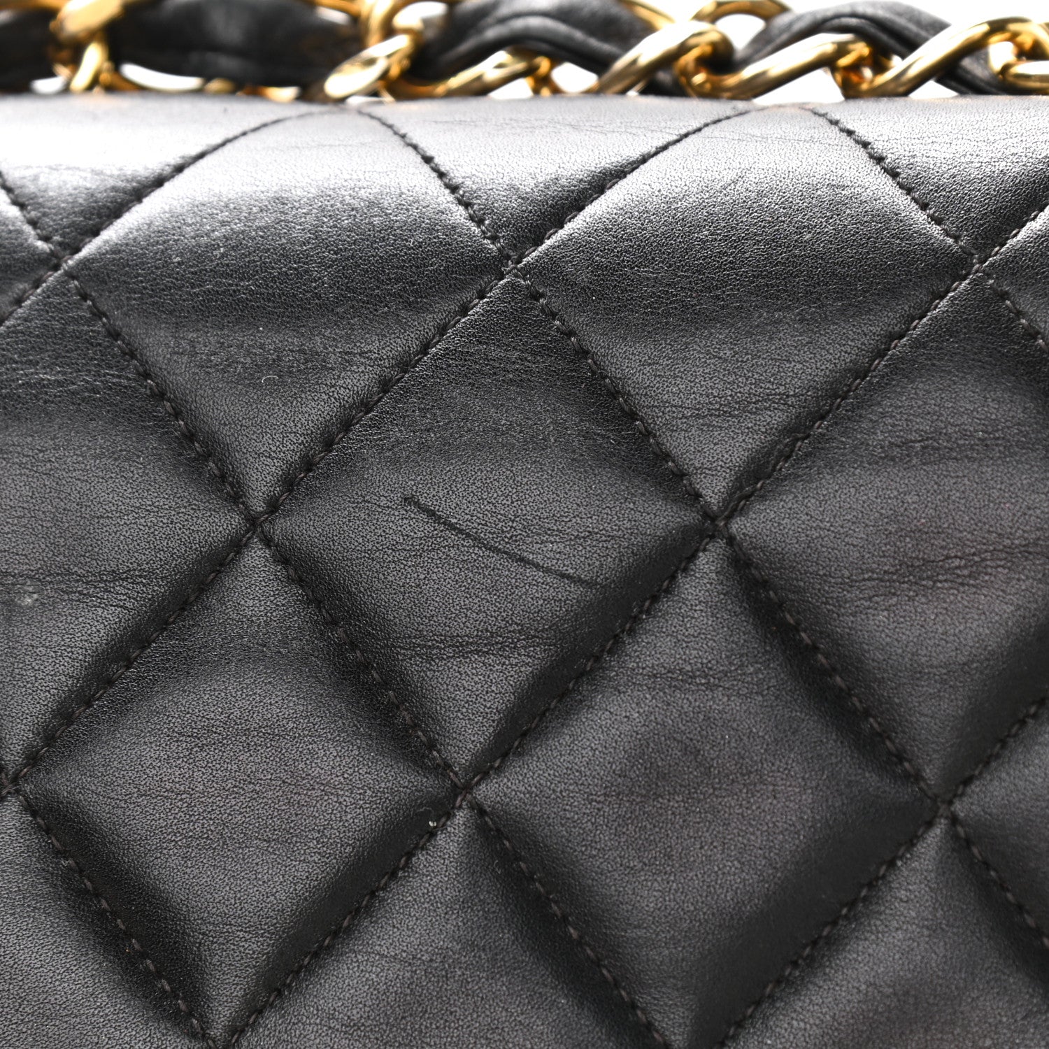 Chanel Lambskin Quilted XL Jumbo Single Flap Black 14 of 21