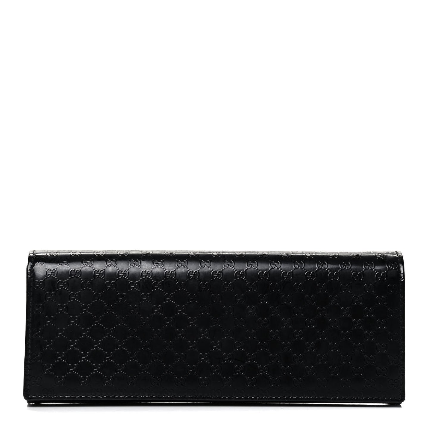 Patent Microguccissima Small Broadway Clutch Black