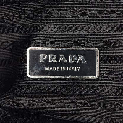 Prada Vitello Daino Print Logo Bowler Black 6 of 15