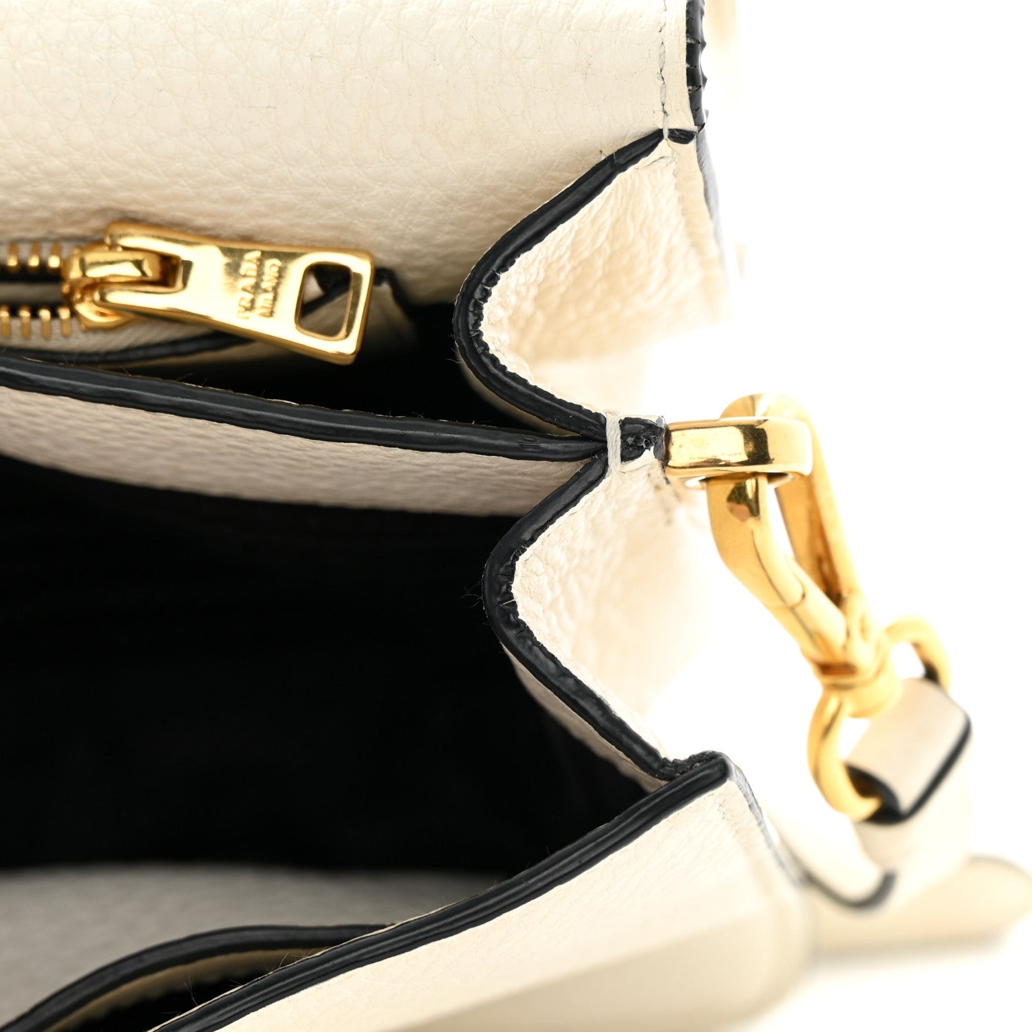 Prada Vitello Daino Crossbody Flap White 14 of 17