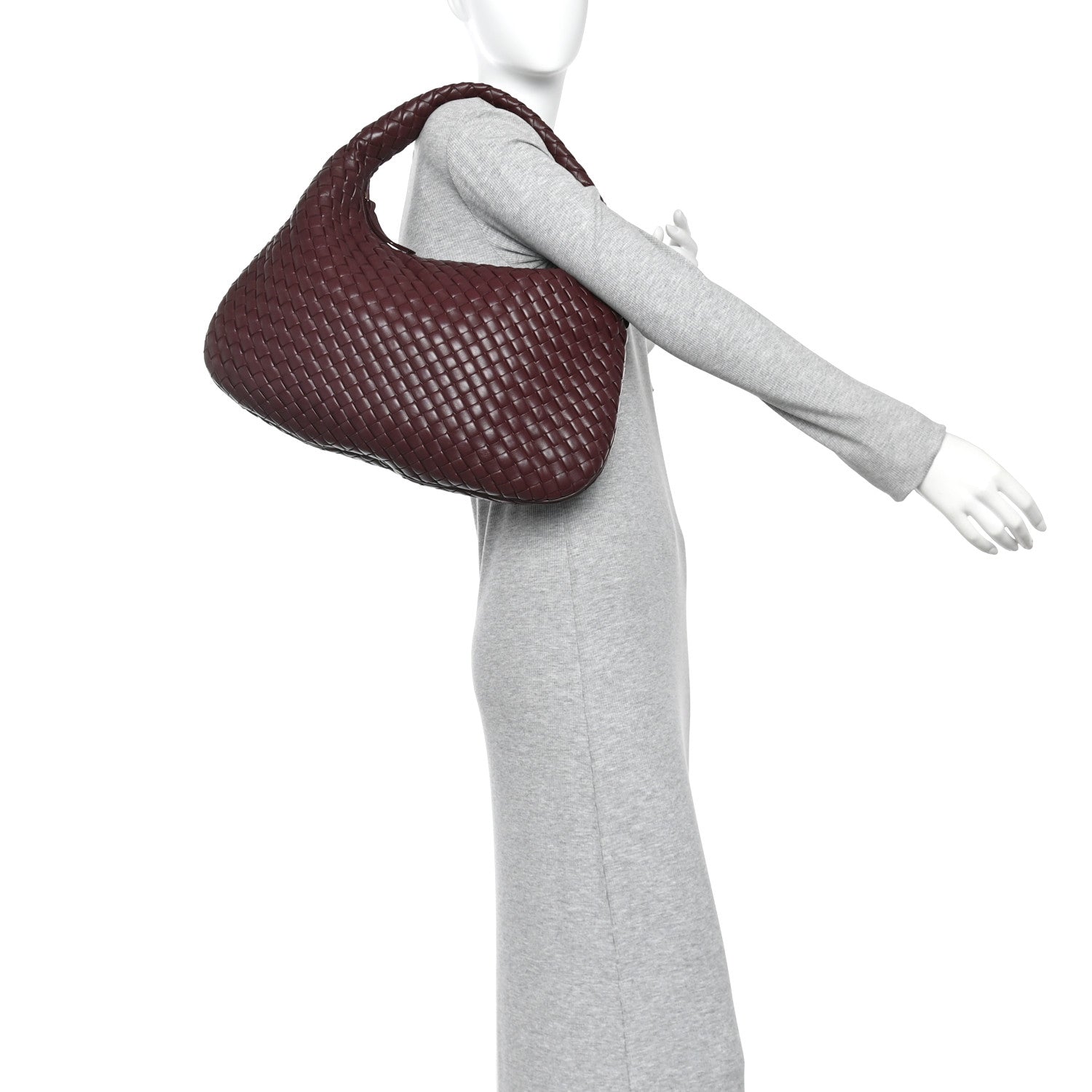 Bottega Veneta Lambskin Intrecciato Medium Padded Veneta Deep Mahogany 2 of 11