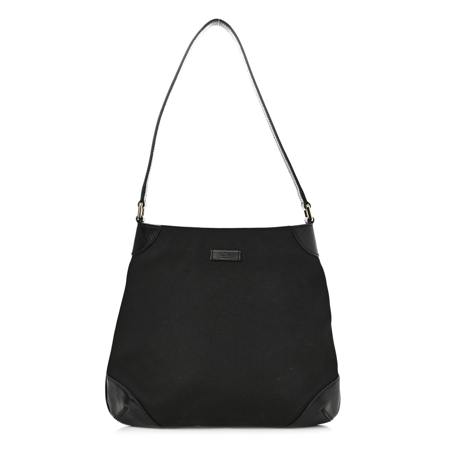 Canvas Signature Hobo Shoulder Bag Black