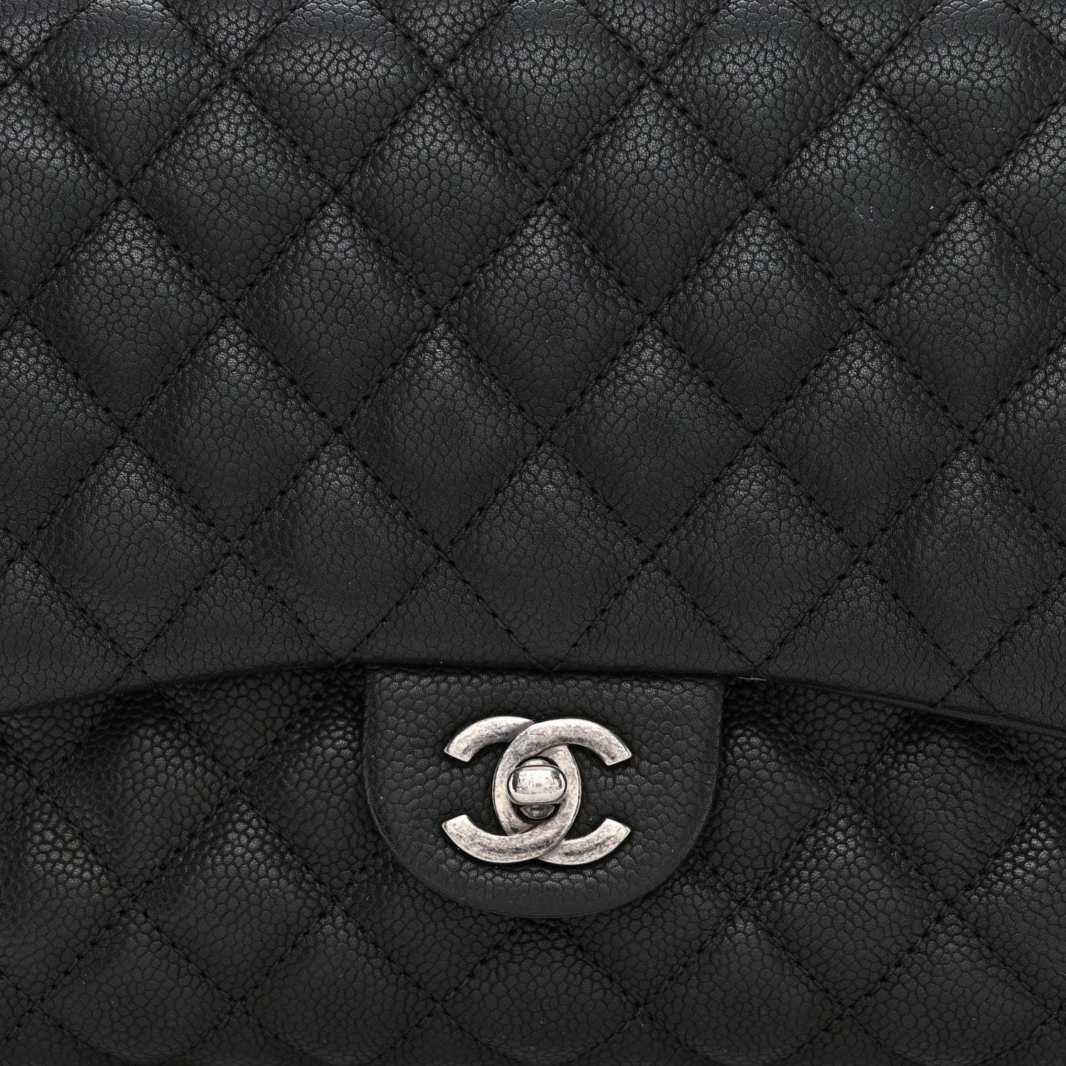 Chanel Caviar Quilted Medium Rock In Rome Single Flap Black 11 of 18