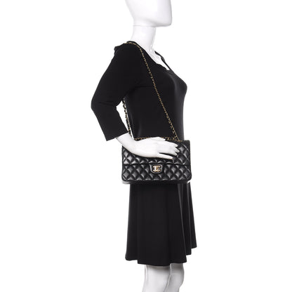 Chanel Lambskin Quilted Medium Double Flap Black 3 of 13