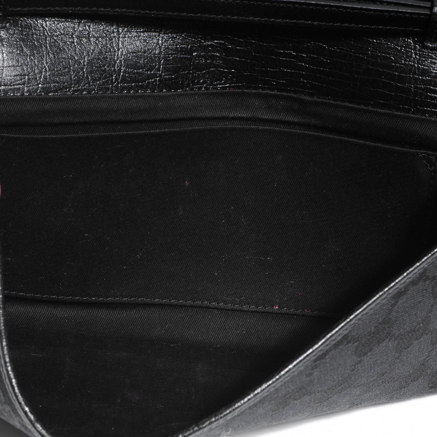 Gucci Monogram GG Bamboo Bar Clutch Black 5 of 6