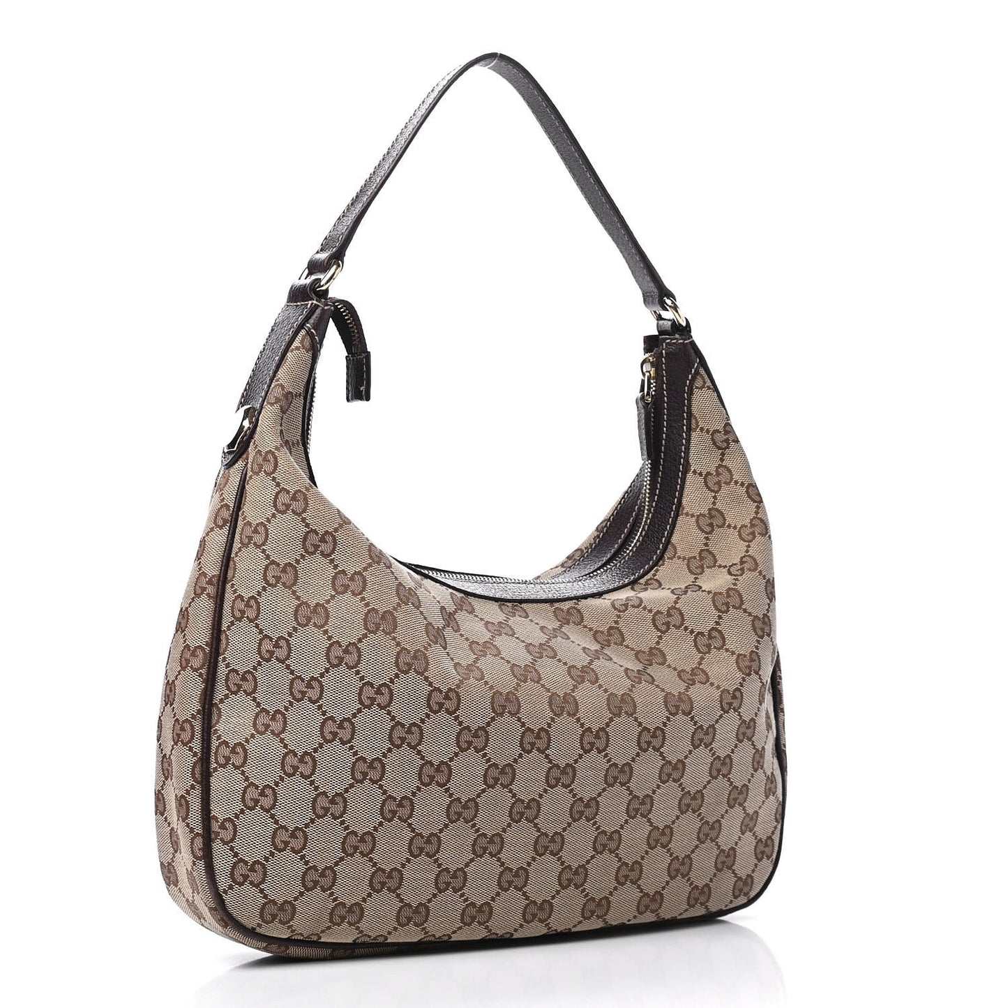 GG Monogram Medium Charmy Hobo Dark Brown