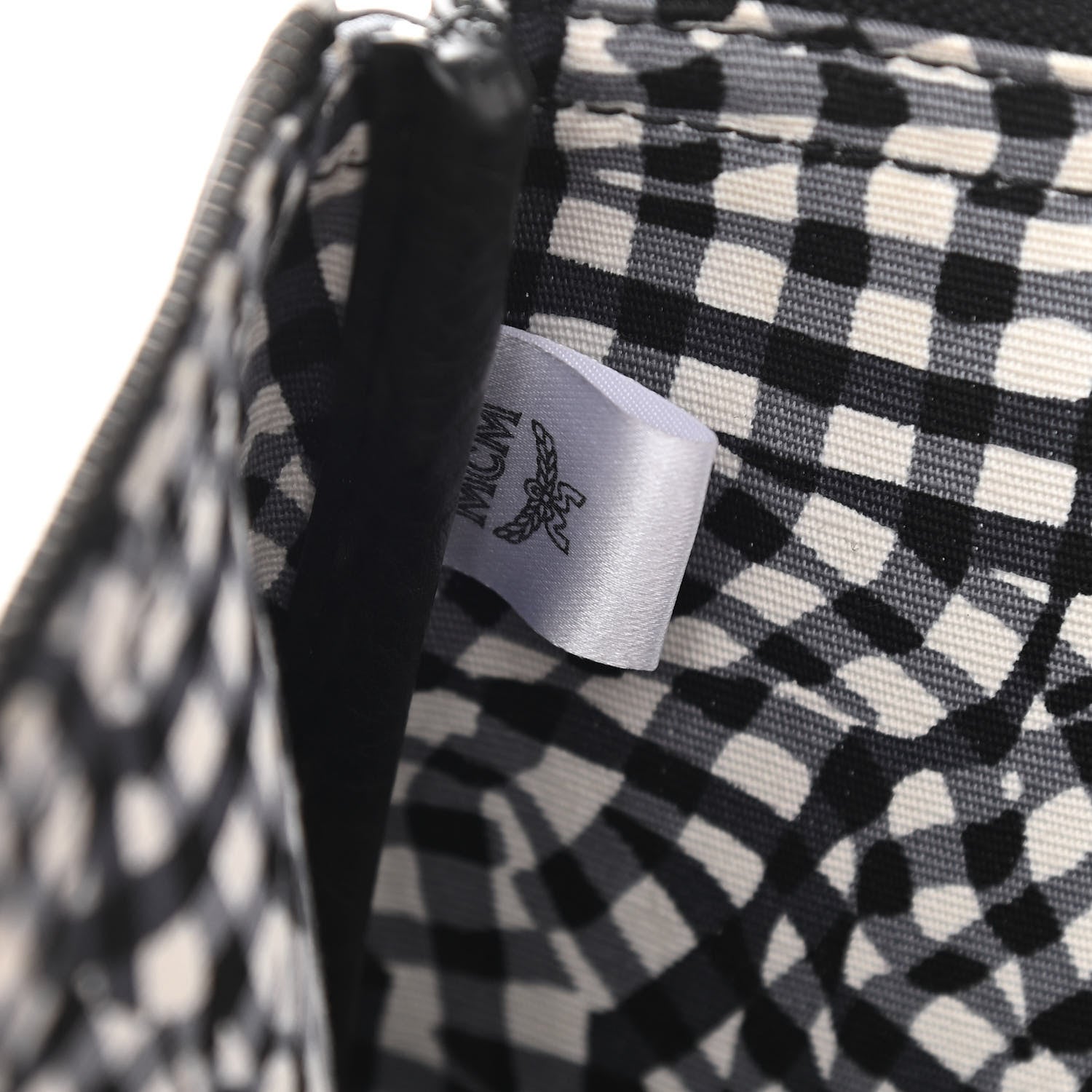 MCM Visetos Liz Shopper Tote Pouch Black 8 of 9