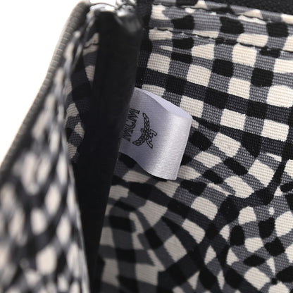 MCM Visetos Liz Shopper Tote Pouch Black 8 of 9