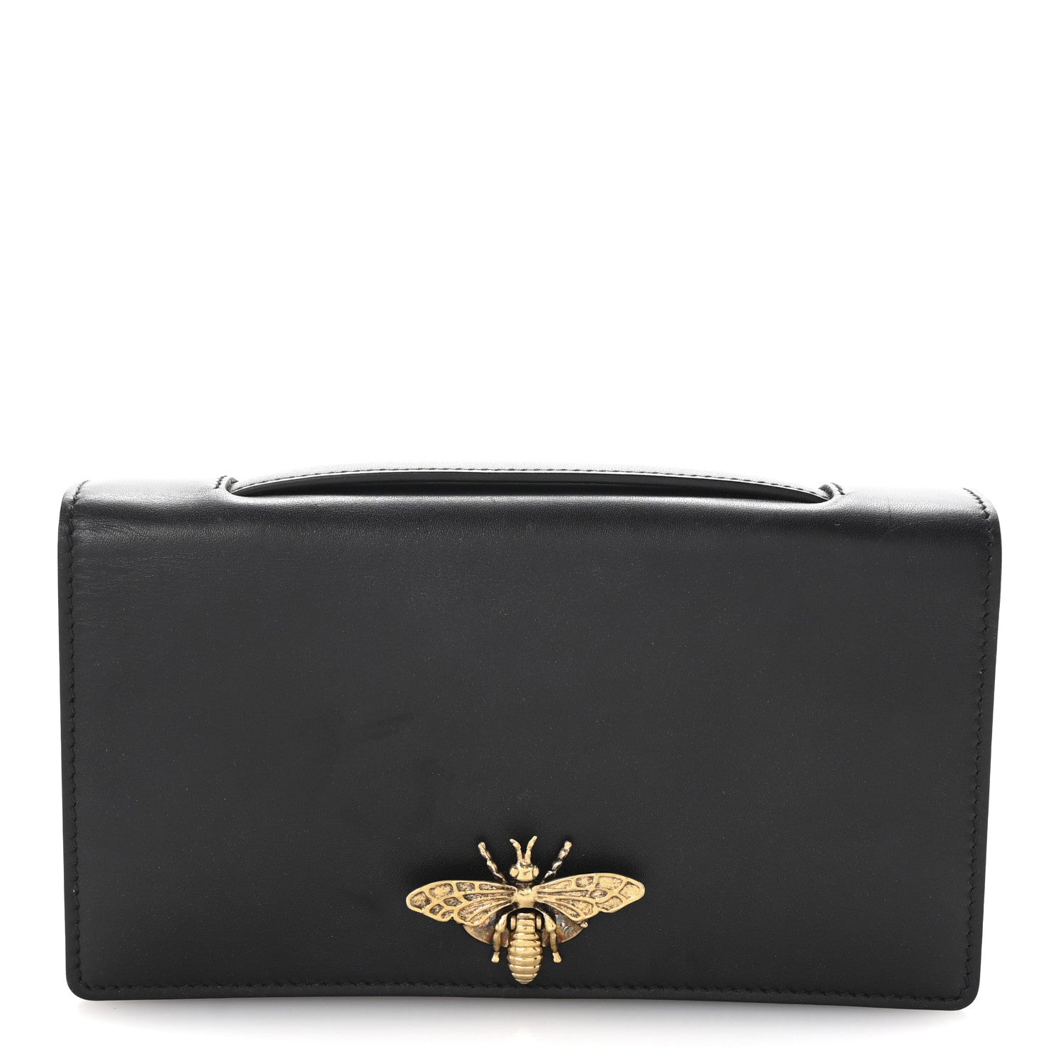 Christian Dior Calfskin Bee Clutch Black 1 of 7