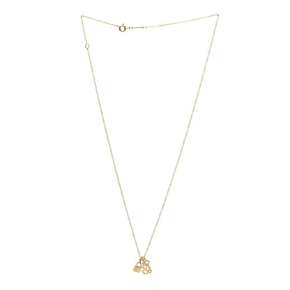 Tiffany 18K Yellow Gold Lock and Key Pendant Necklace 2 of 7