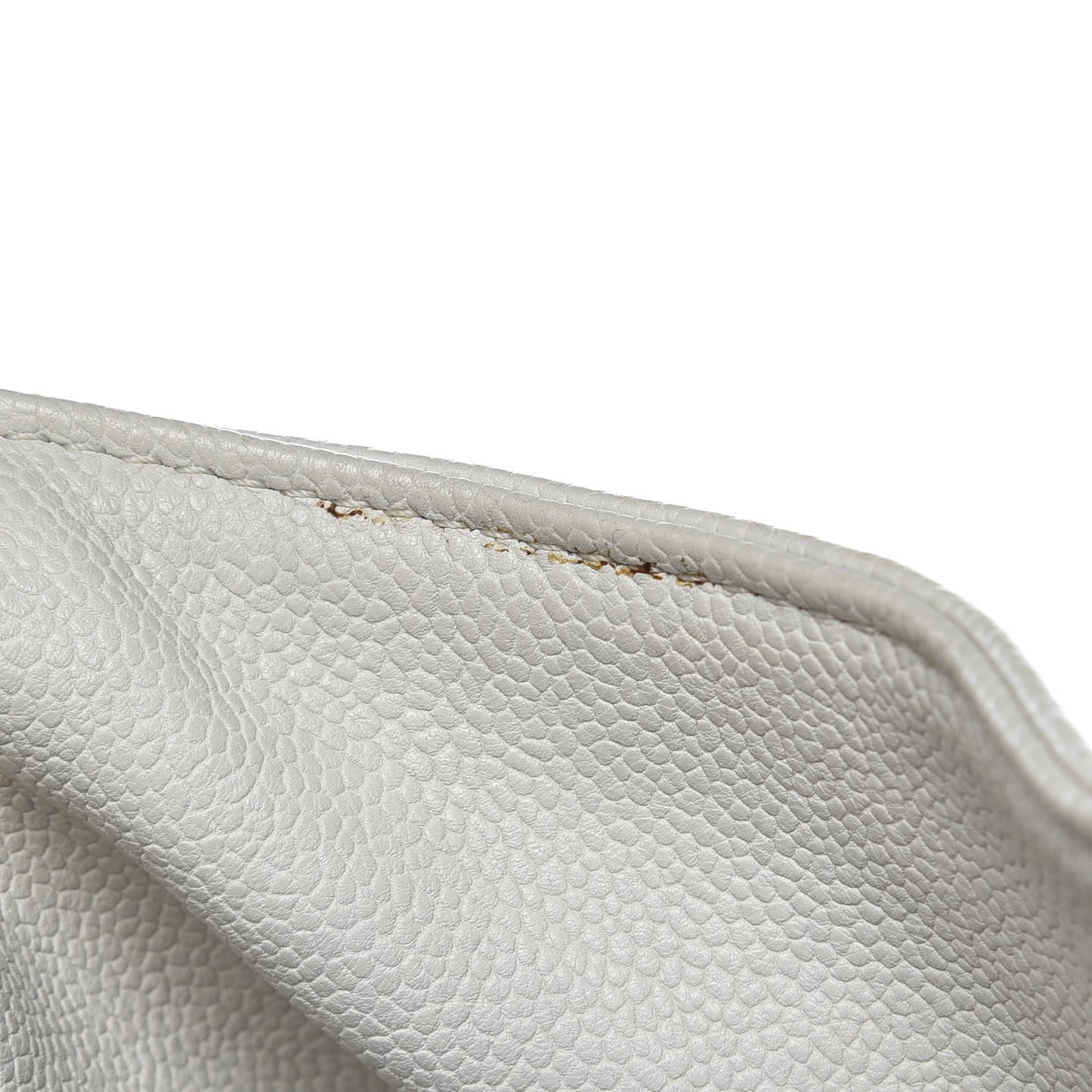 Distressed Caviar XL Coco Cabas White