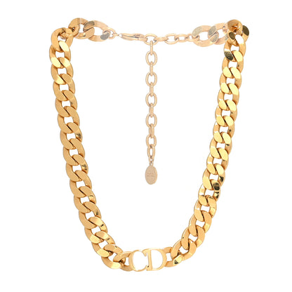 Christian Dior Metal Danseuse Etoile Chain Choker Necklace Gold 2 of 3