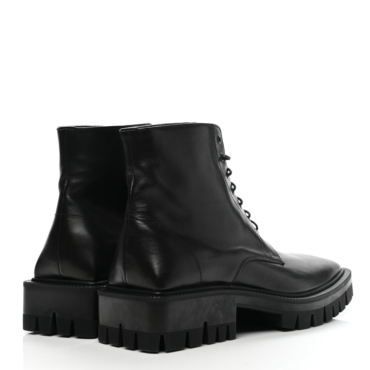 Calfskin Outdoor Rim Combat Boots 39 Black