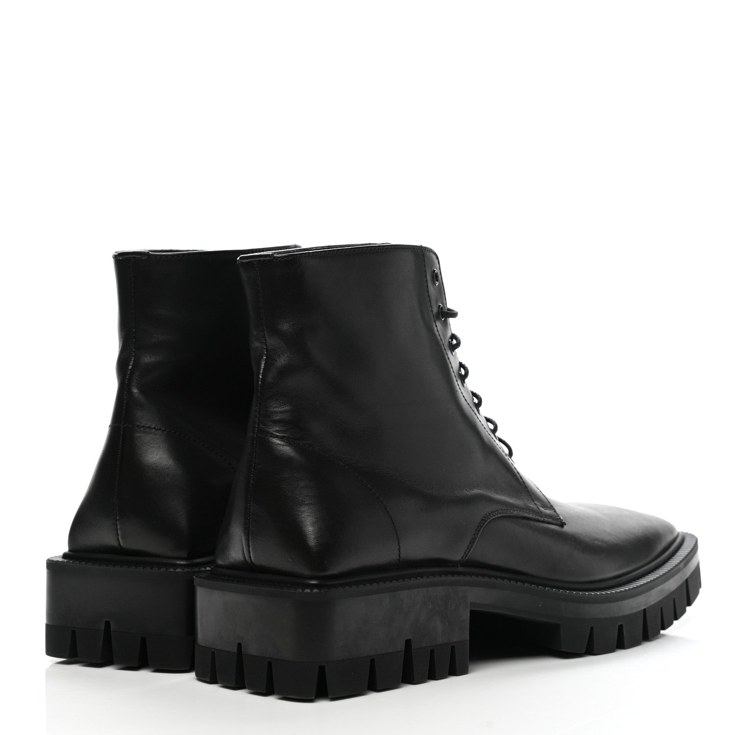Balenciaga Calfskin Outdoor Rim Combat Boots 39 Black 4 of 13