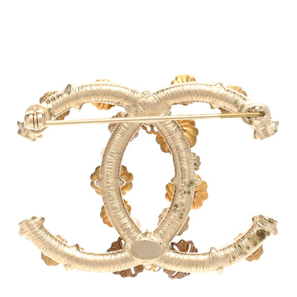 Chanel Pearl Camelia CC Brooch Gold 3 of 5