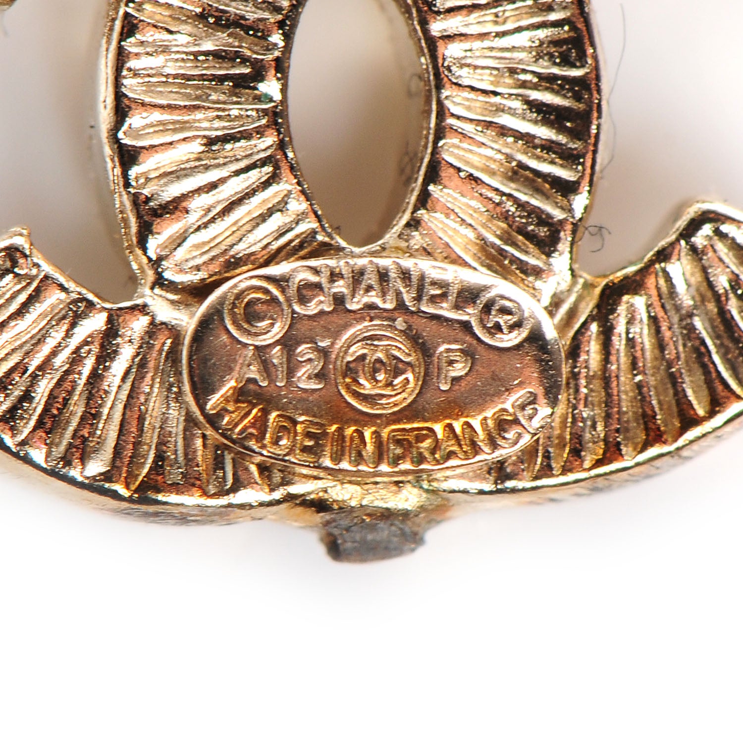 Chanel Crystal CC Earrings Gold 5 of 5