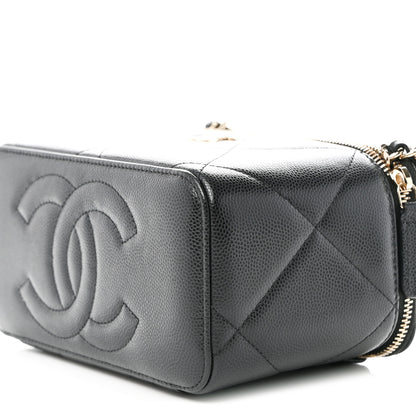 Chanel Caviar Quilted Top Handle Long Vanity Black 10 of 10