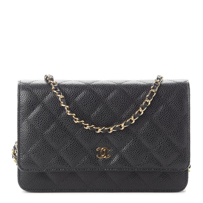 Chanel Caviar Quilted Wallet On Chain WOC Black 1 of 10
