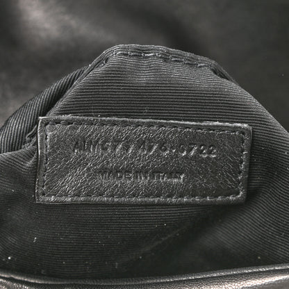 Saint Laurent Lambskin Quilted Small Loulou Puffer Monogram Chain Satchel Black 8 of 11