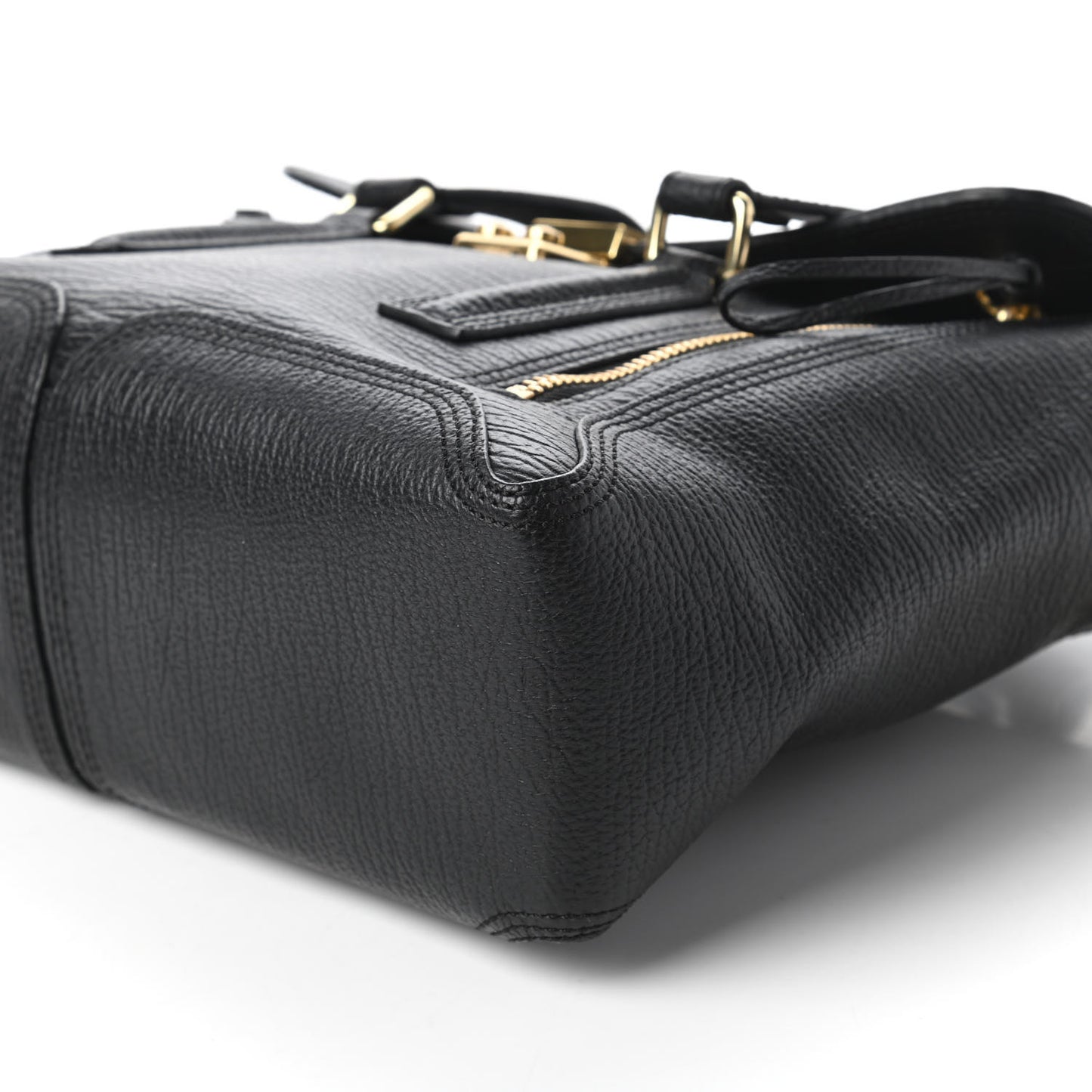 Textured Calfskin Medium Pashli Satchel Black