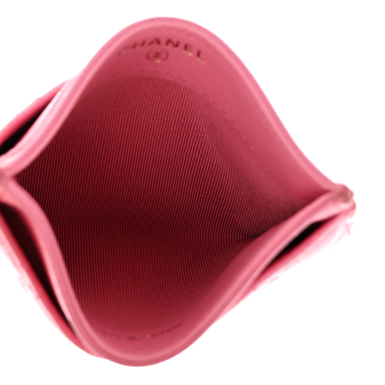 Chanel Caviar Quilted Card Holder Pink 5 of 9