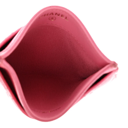 Chanel Caviar Quilted Card Holder Pink 5 of 9