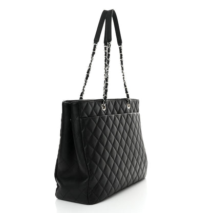 Chanel Calfskin Quilted Large Classic Shopping Tote Black 3 of 11