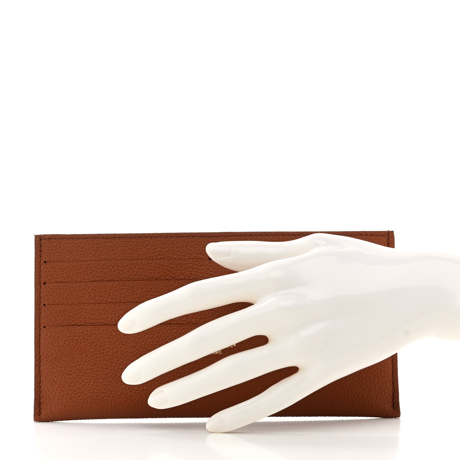 Louis Vuitton Calfskin Felicie Chain Wallet Card Holder Insert Cognac 2 of 7