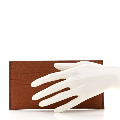 Louis Vuitton Calfskin Felicie Chain Wallet Card Holder Insert Cognac 2 of 7
