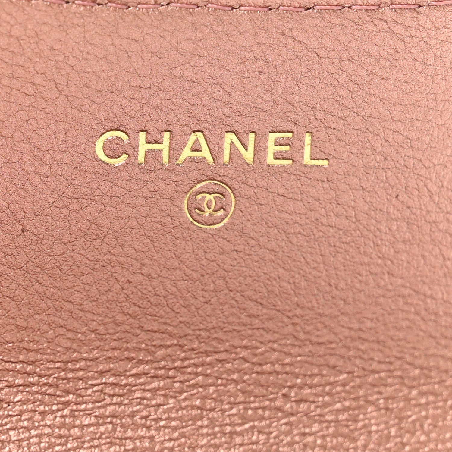 Chanel Metallic Calfskin Quilted Reissue Flap Card Holder Wallet Copper Pink 6 of 8