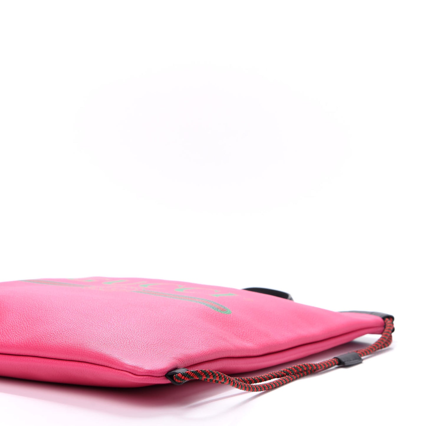 Grained Calfskin Logo Drawstring Backpack Box Pink Green Black